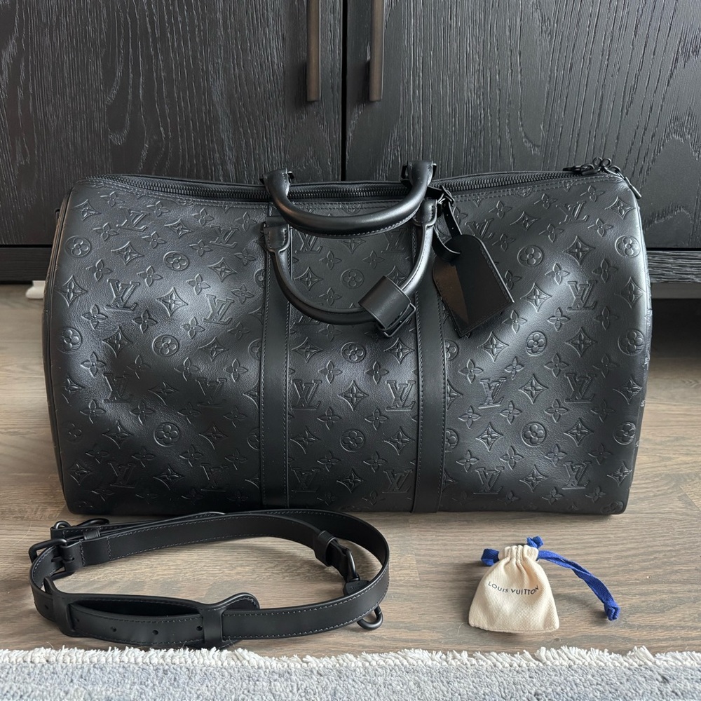 Brand New Louis Vuitton Keepall Bandoulière 50 Noir M44810